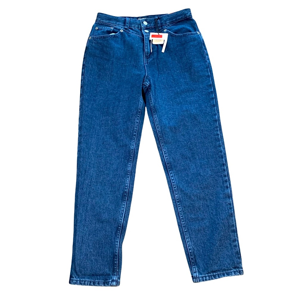 Pull&Bear Women's Straight Leg Jeans - Dark Blue